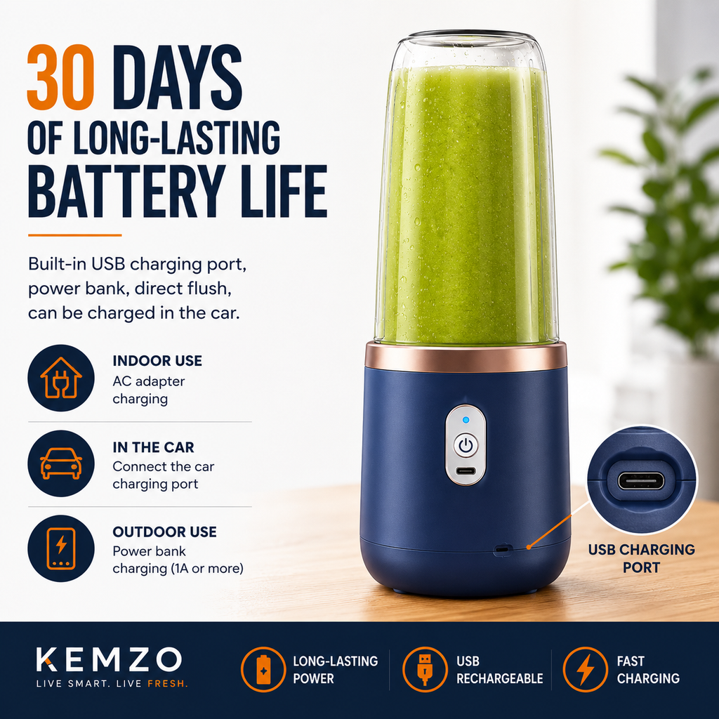 Portable USB Rechargeable Blender – Fresh Smoothies Anywhere